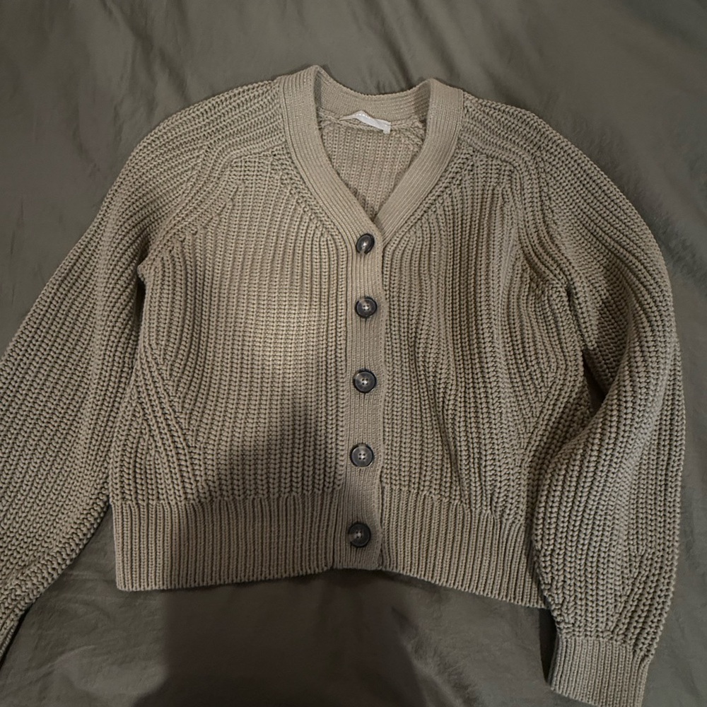 Everlane Olive Knit Sweater